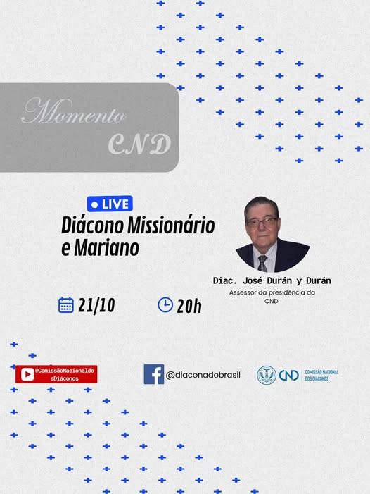 “MOMENTO CND” DE OUTUBRO REFLETIRÁ MISSIONARIEDADE E MARIANISMO NO DIACONADO