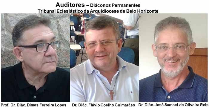 Diáconos nomeados auditores do Tribunal Eclesiástico em Belo Horizonte (MG)