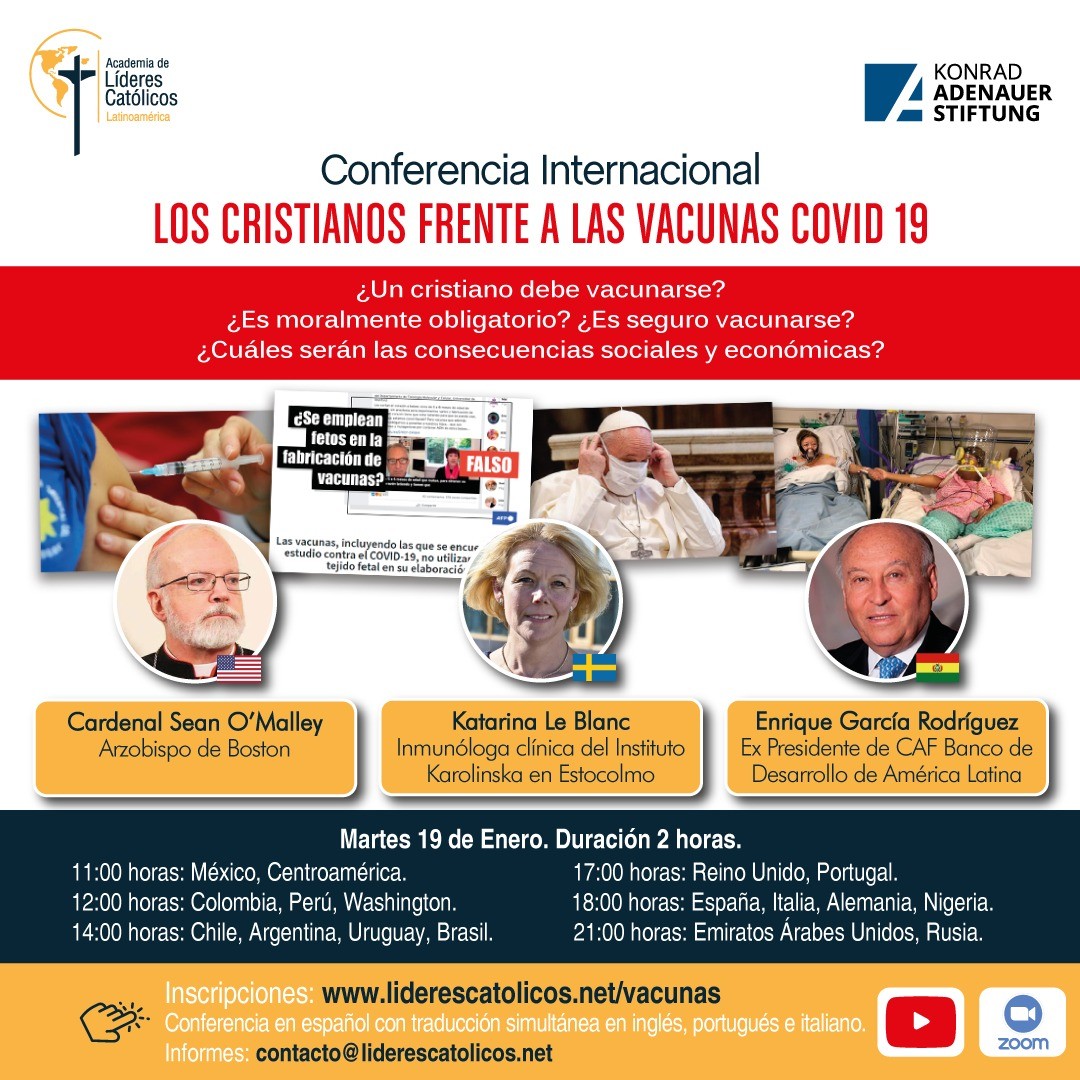 Líderes Católicos farão Conferência Internacional sobre as Vacinas contra COVID