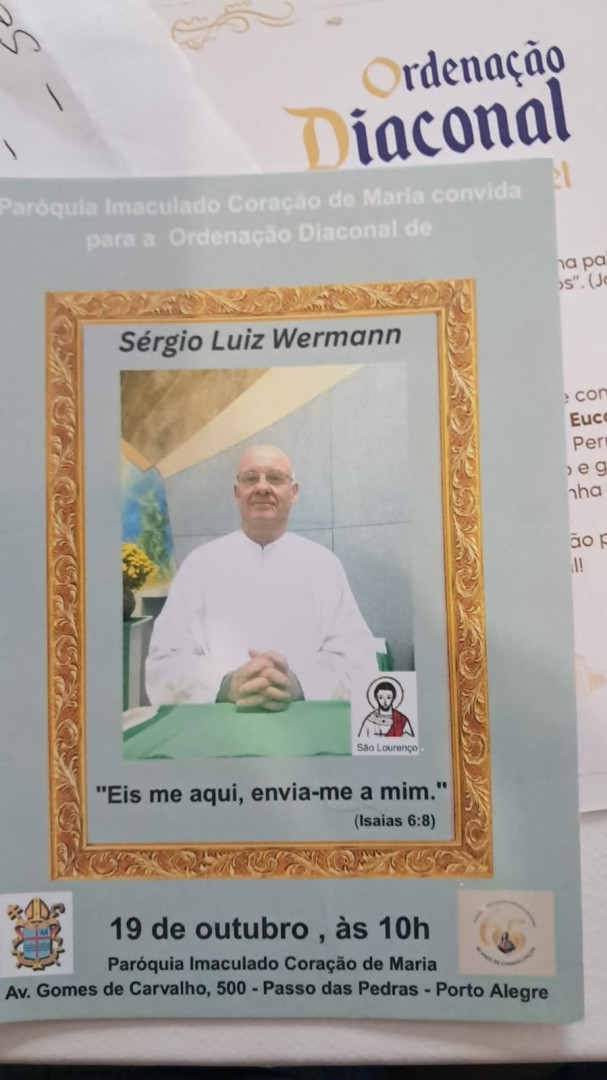 ORDENAÇÃO DE DIÁCONO PERMANENTE NA ARQUIDIOCESE DE PORTO ALEGRE (RS)