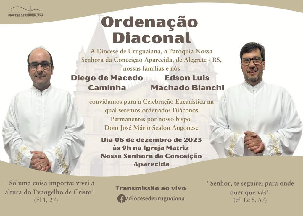 CONVITES DE ORDENAÇÕES DIACONAIS DA CRD SUL 3