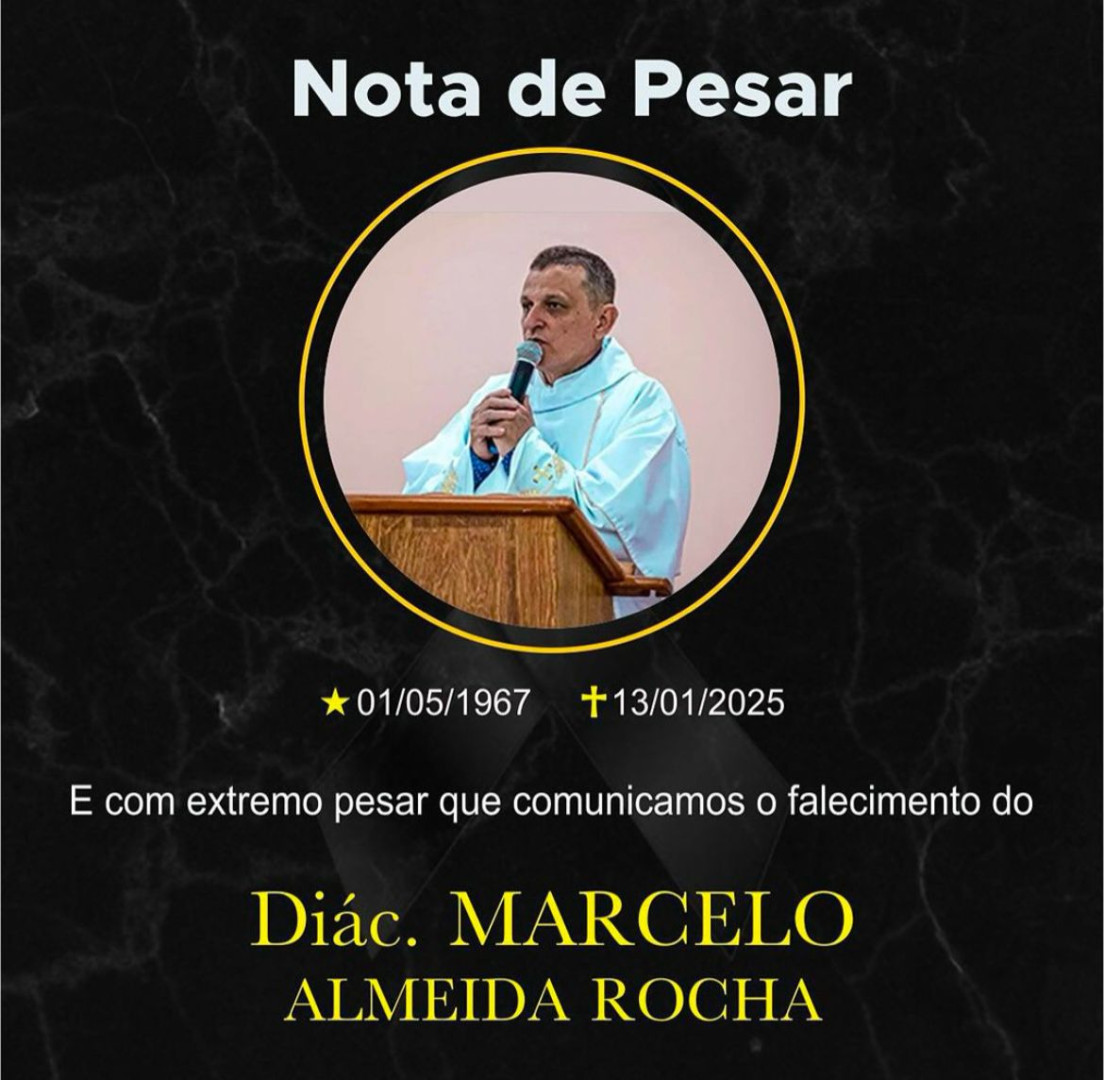 NOTA DE FALECIMENTO: DIÁCONO MARCELO ALMEIDA ROCHA