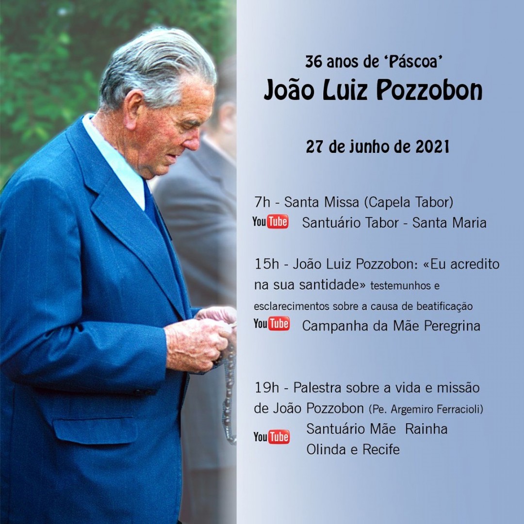 Santuário da Mãe Rainha de Olinda (PE) promove eventos em memória dos 36 anos do falecimento do Diácono João Luiz Pozzobon