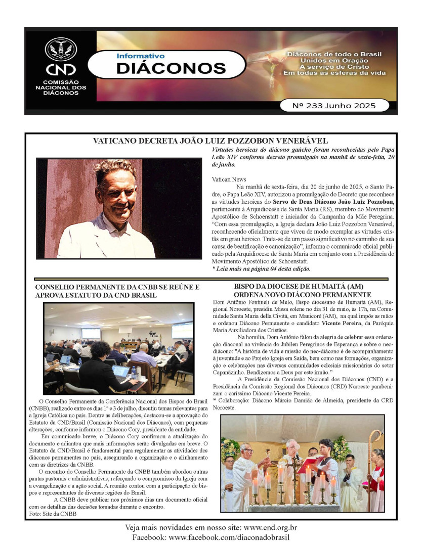 DIÁCONOS Nº 232 - JUNHO DE 2025