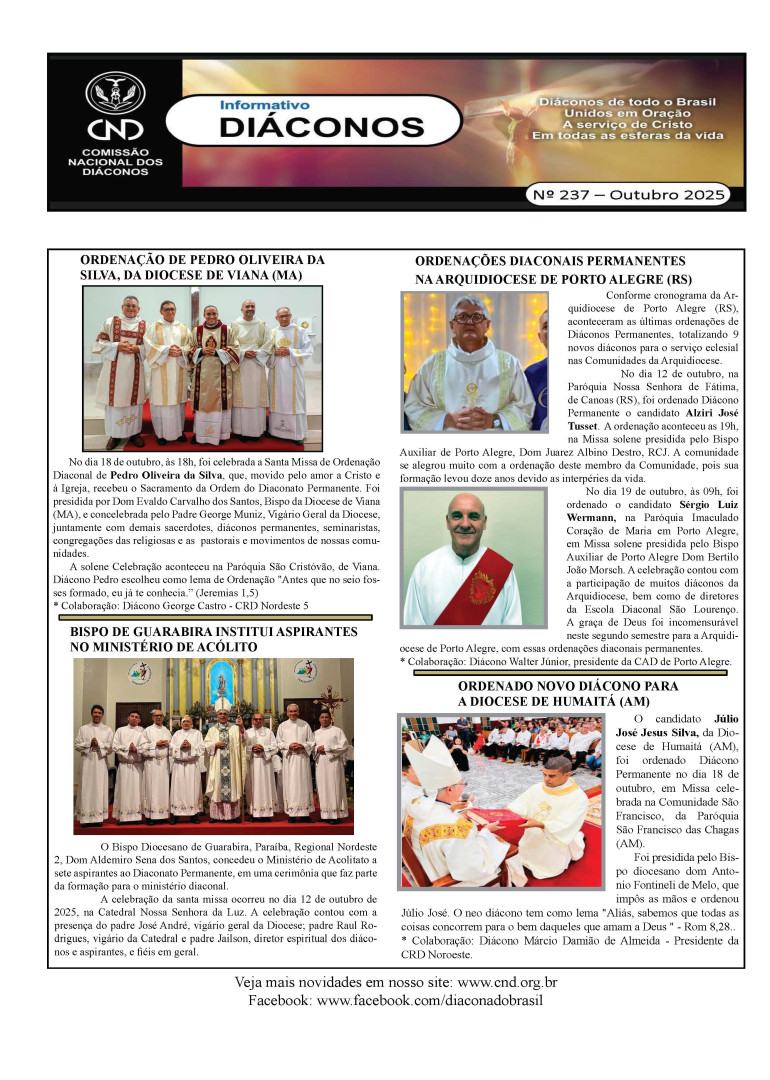 DIÁCONOS Nº 237 - OUTUBRO DE 2025