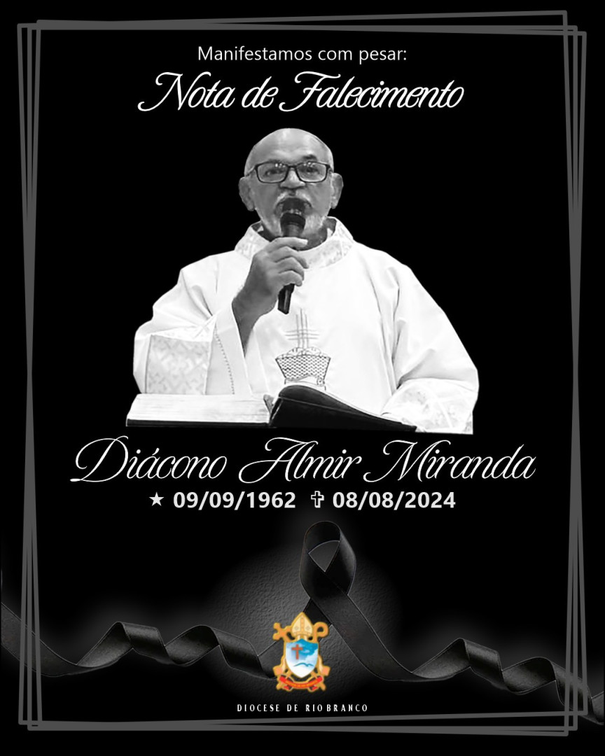 FALECEU O DIÁCONO ALMIR MIRANDA DE ALMEIDA