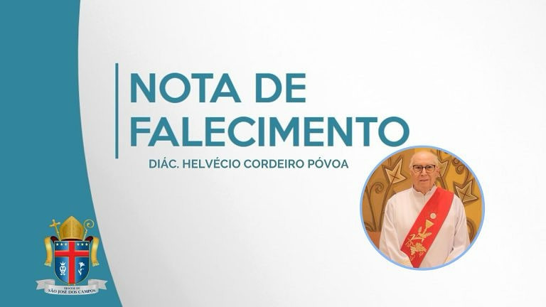 NOTA DE FALECIMENTO: DIÁCONO HELVÉCIO CORDEIRO PÓVOA