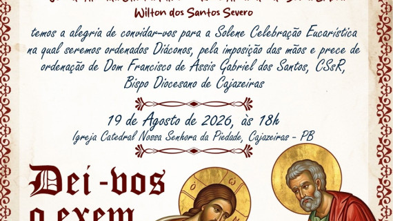 BISPO DE CAJAZEIRAS ORDENA OS PRIMEIROS DIÁCONOS PERMANENTES