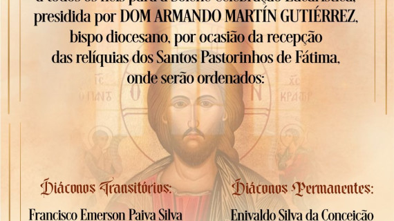 CONVITE DE ORDENAÇÕES DIACONAIS DA DIOCESE DE BACABAL (MA)